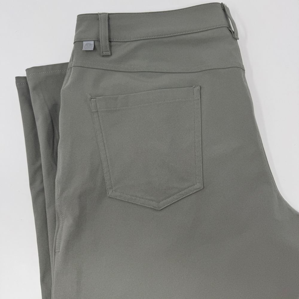 Lululemon ABC Trouser Sage Green Warpstreme Slim Tapered Pants Mens 34x27 FLAW